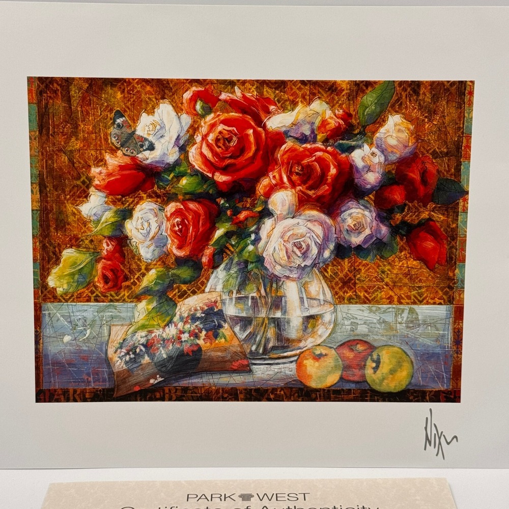 Peter Nixon Flower Study - Gaugin 2021 Framed Lithograph COA Park West 936917